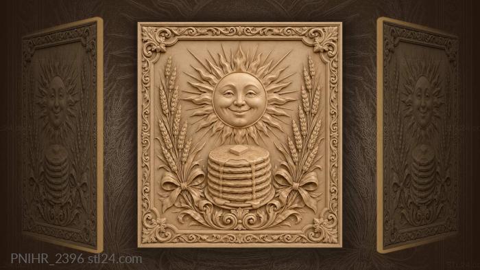 Sunny breakfast with golden wheat 3d STL model