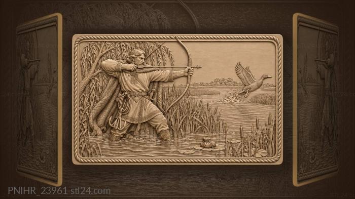 Dobrynya aiming at a duck in the river 3d STL model