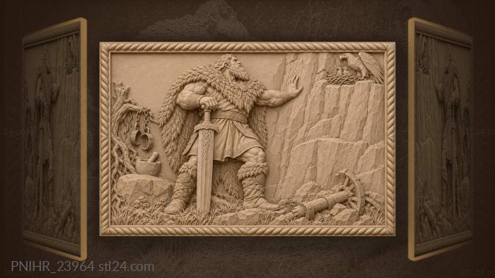 Svjatogor contemplating eagle nest challenge 3d STL model