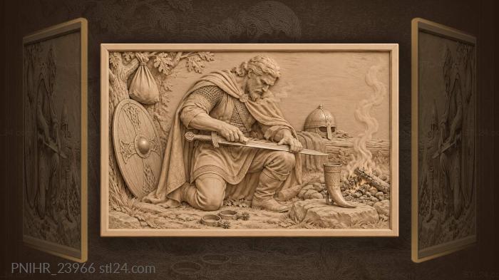 Dobrynya sharpening sword by fire 3d STL model