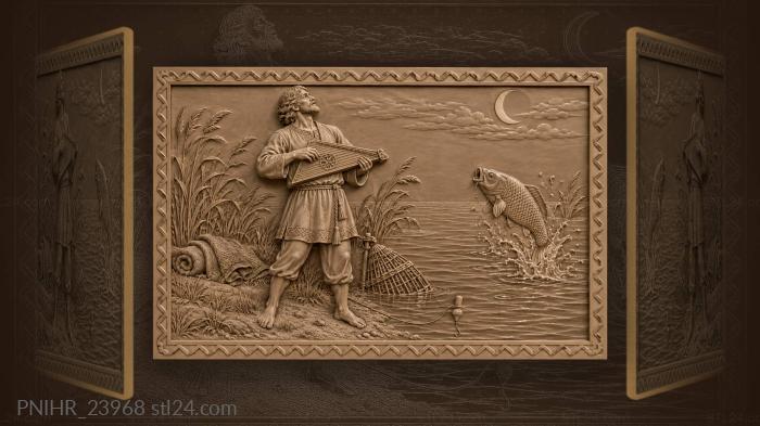 Sadko plays for the golden fish 3d STL model