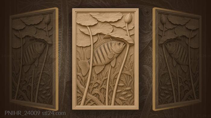 Peaceful perch among water lilies 3d STL model
