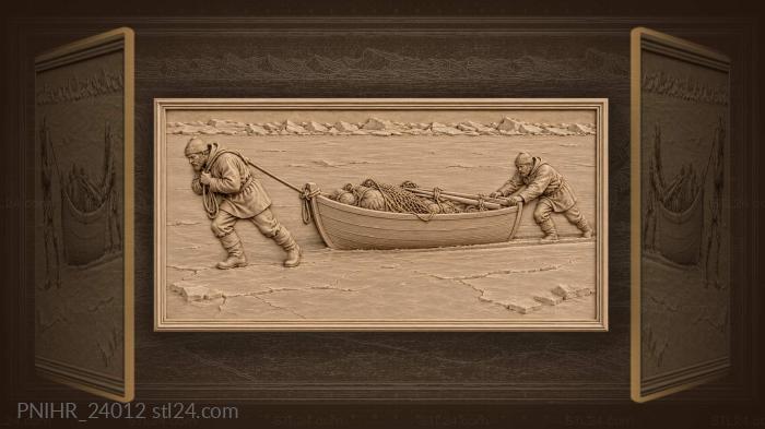 Winter haul across frozen expanse 3d STL model