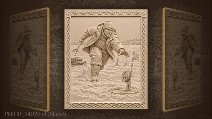 Winter fishing final desperate cast 3d STL model