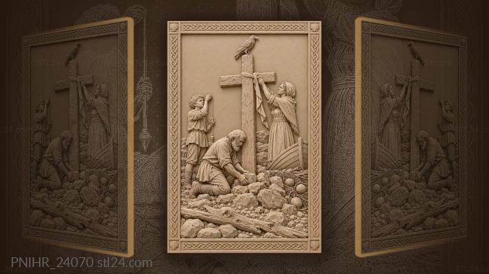 Coastal cross raising family devotion 3d STL model