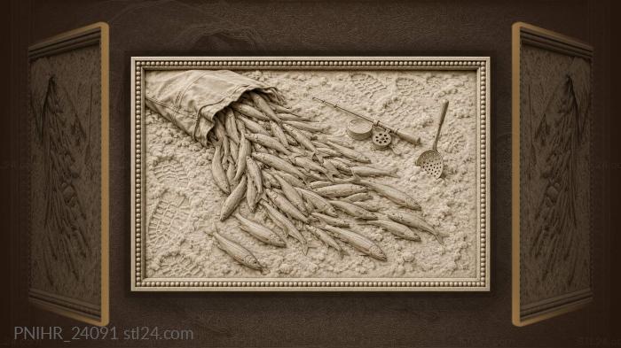 Winter smelt catch fresh snow 3d STL model