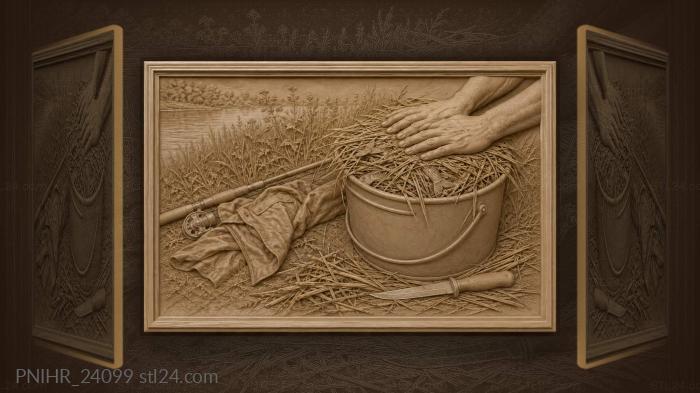 Catch covered with freshly cut grass 3d STL model