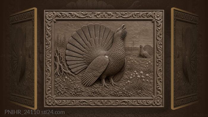 Capercaillie lek at dawn song 3d STL model