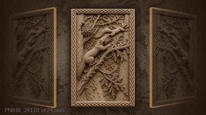 Squirrel races ahead through the treetops 3d STL model