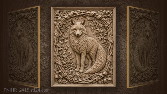 Bushy tail curled among the branches 3d STL model