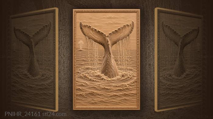 Whale’s tail before the dive 3d STL model