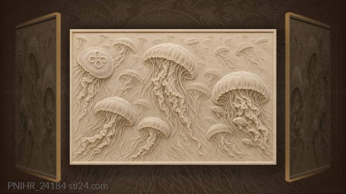 Moon jellyfish ocean current dance 3d STL model