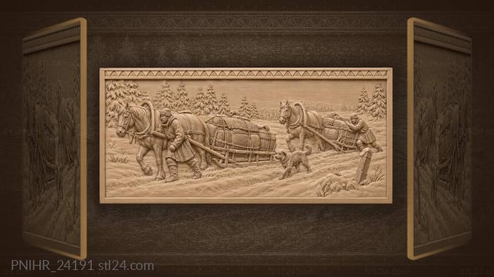 Winter road sledges heavy haul 3d STL model