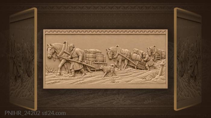 Winter road sledges heavy load 3d STL model