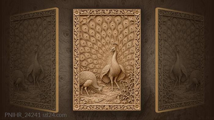 Majestic peacock proud display feathers 3d STL model