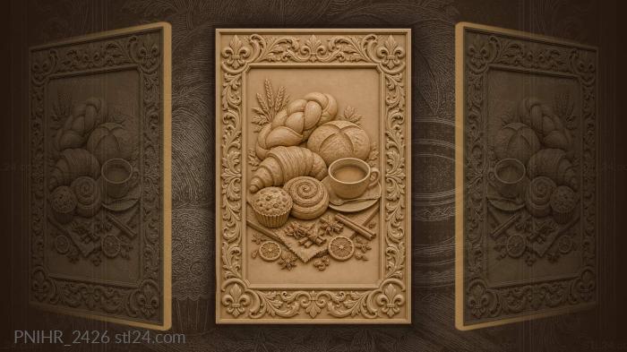 Cozy tea time with treats 3d STL model