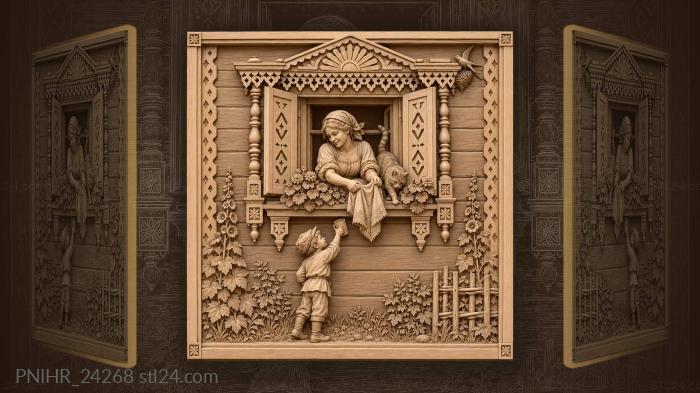 Village life by the window 3d STL model