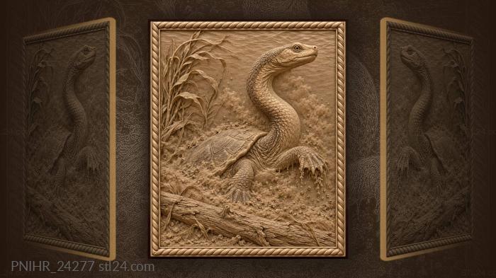 Turtle emerging from muddy depths 3d STL model