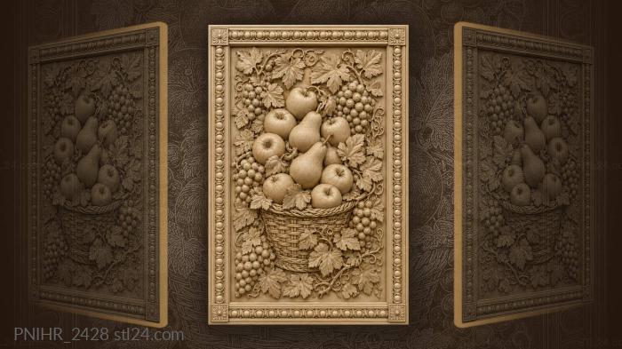 Apples pears grapes abundant harvest 3d STL model