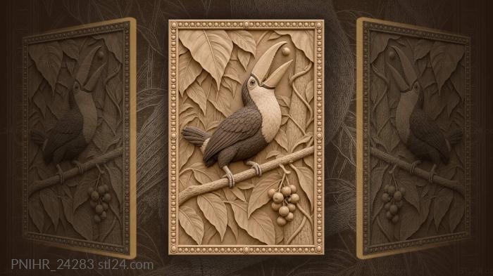 Toucan tosses a berry into air 3d STL model