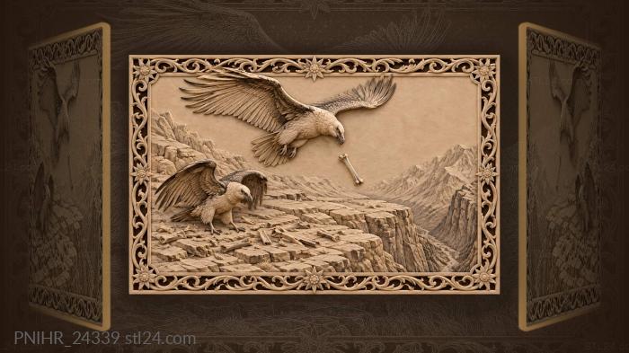 Bearded vulture bone drop flight 3d STL model