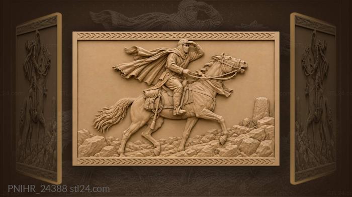 Horseman in the mountain pass 3d STL model