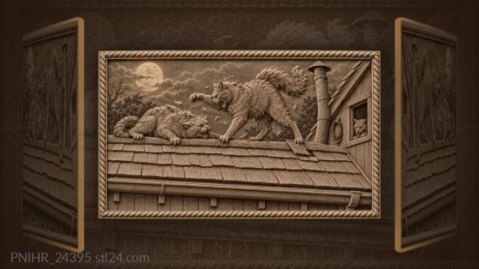 Tomcats fight on the barn ridge 3d STL model