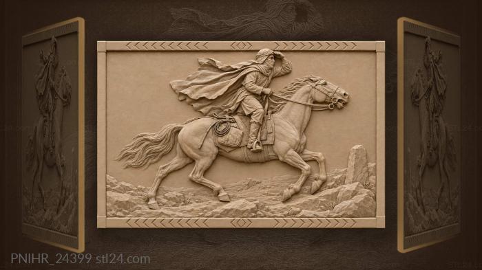 Rider in the mountain pass 3d STL model