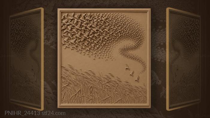 Flock knots dense above the reeds 3d STL model