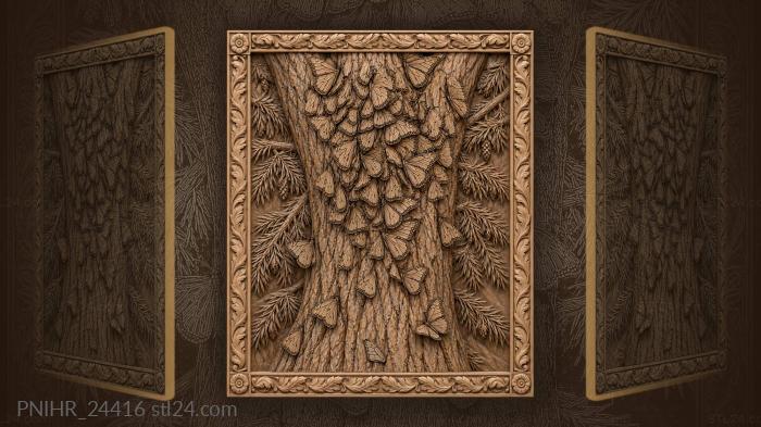 Winter roost of monarch butterflies 3d STL model