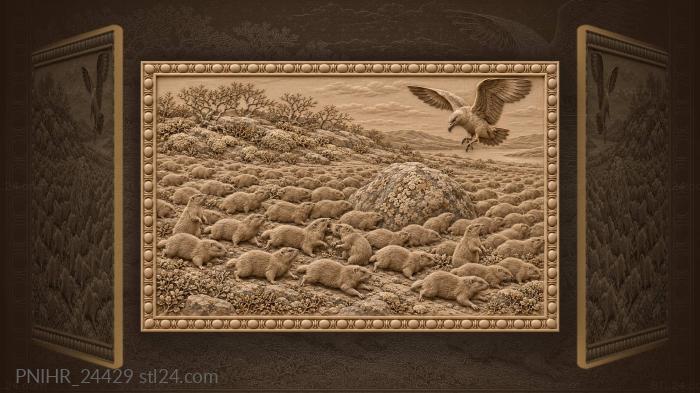 Lemmings flood across the open tundra 3d STL model