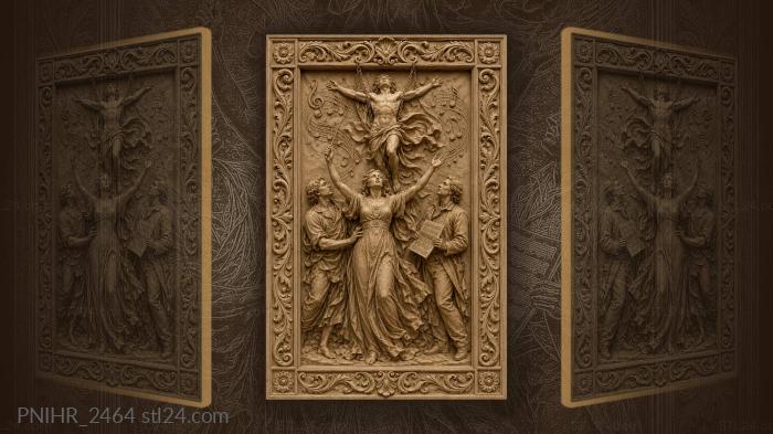 Dramatic stage performance with musicians 3d STL model