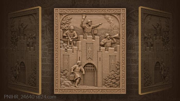 Castle watchman signals distant fire 3d STL model