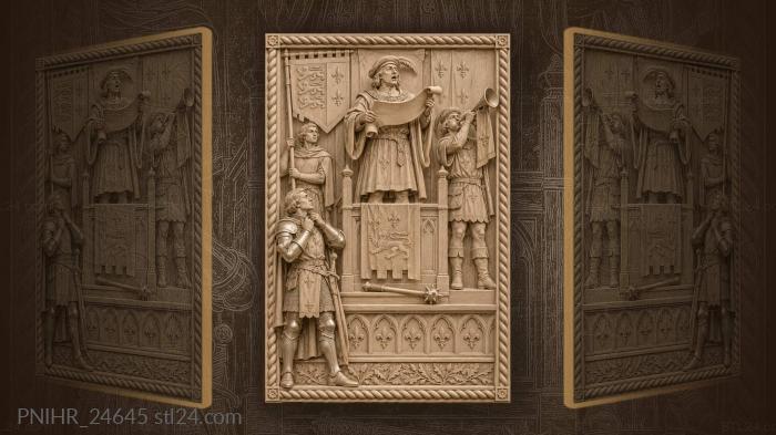 Herald announces knightly tournament decree 3d STL model