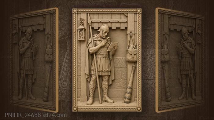 Gate guard checking merchant’s documents 3d STL model
