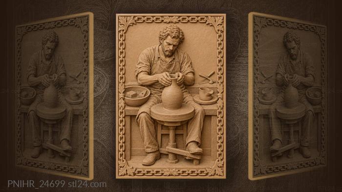 Vase neck narrowing under careful fingers 3d STL model