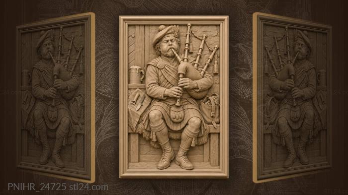 Bagpipers music and highland life 3d STL model