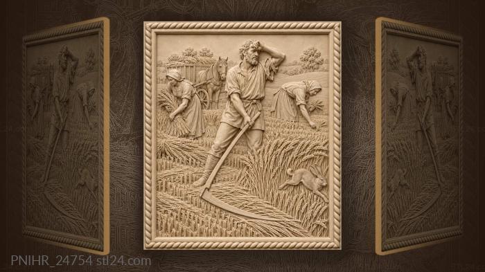 Harvest time reaper golden fields 3d STL model