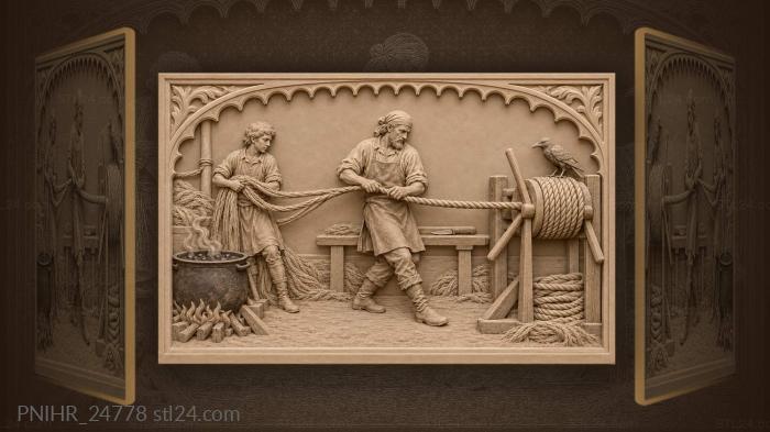 Ropemaker’s craft old world tradition 3d STL model