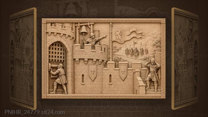 Castle alarm approaching riders warning 3d STL model