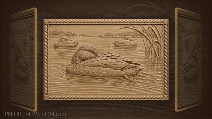 Duck corrects her drift with one paddle 3d STL model
