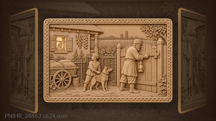 Kuban homestead closing for the night 3d STL model