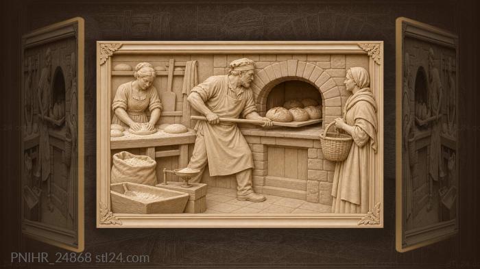 Baker’s warmth fresh bread harvest 3d STL model