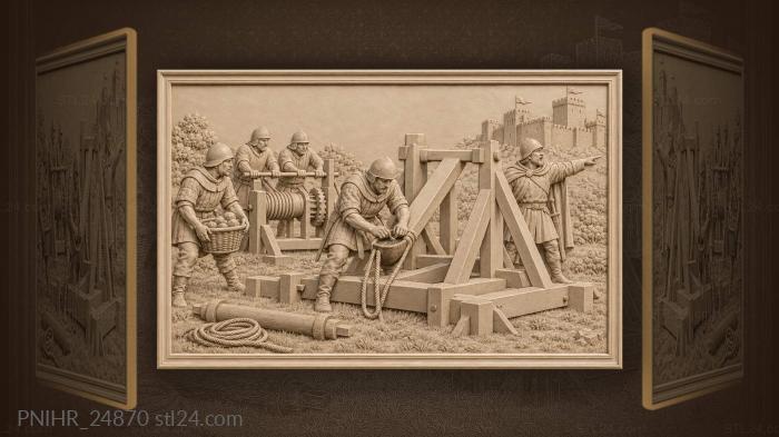Siege engine preparation castle assault 3d STL model