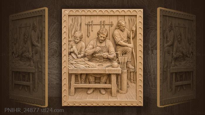 Arrow making workshop medieval craft 3d STL model