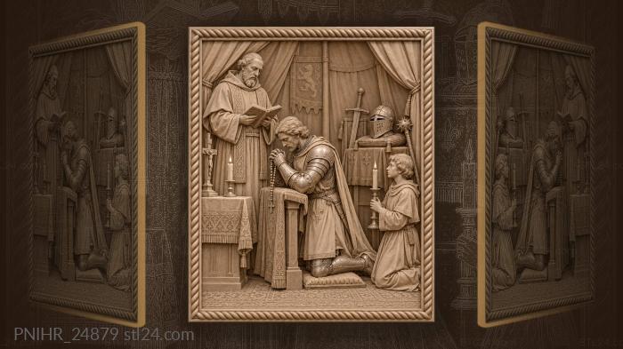 Knight’s prayer in the camp 3d STL model