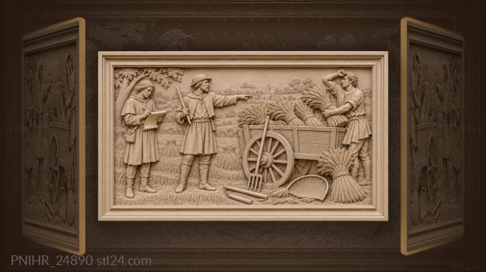 Harvest supervision tally and loaded cart 3d STL model