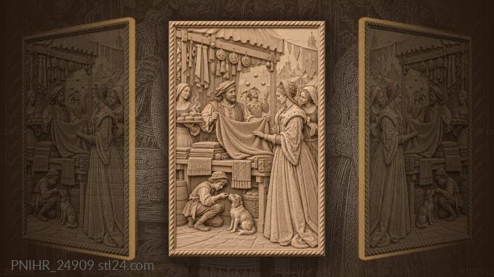 Noble lady chooses scarlet wool 3d STL model
