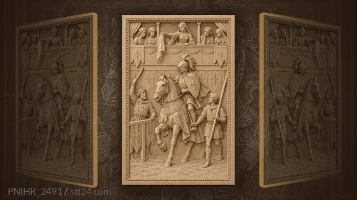 Knightly tournament passing gallery romance 3d STL model