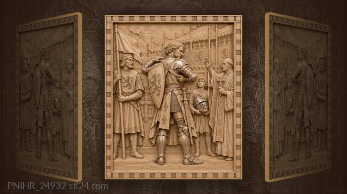 Knight preparing for the tournament joust 3d STL model